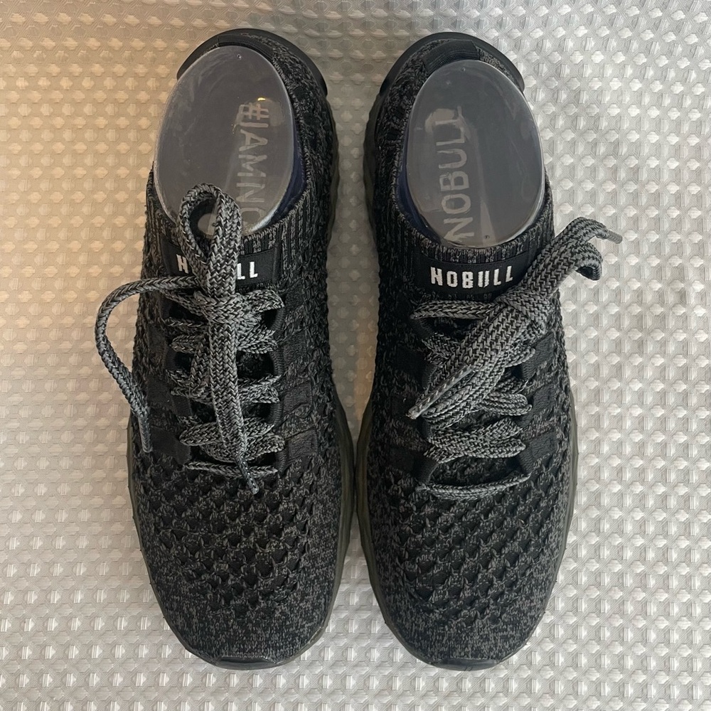 NOBULL Knit Runner Shoes Black Grey Dark Green Men's 6.5 Women's 8‎ Running Gym - Picture 2 of 9